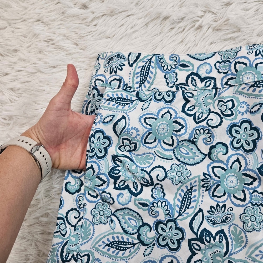 Ripskirt Hawaii Seaglass Florals Blue Paisley Wrap Skirt Sz S Travel Vacation - Picture 4 of 9